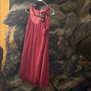 Maroon church dress for girls